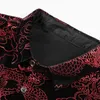 Luxus Chinesischen Drachen Bronzing Samt Hemd Männer Marke Slim Fit Langarm Herren Hemden Velour Casual Camisas 3XL 210522