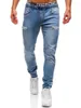 Jeans para hombres Hombres Primavera Otoño Moda Agujero Flaco Streetwear Hip Hop Punk Stretch Denim Lápiz Pantalones Pantalón inferior1