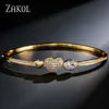 Zakol Romantic Cubic Zirconia Love Heart Sweet Bracelet Bride Bridesmaid Wedding Jewelry for Women Party Birthday Gifts Fsbp2121 Q0719