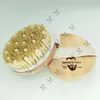 MOQ 50 PCS OEM Customized LOGO Boar Bristle Bath Brush Wooden Handle Body Cleaning Brushes for Shower Bathroom Tools Men Women