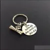 Key Rings Jewelry Graduation Season She Believed Cod So Did Diploma Keychain-Tibetan Sier Charm Pendant Chain Ring Diy Fit Keychain