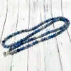 SN1395 Nouveau Design 8 mm Bleu Aventurine 108 Mala Bracelet Femmes Lotus Yoga Mala Collier Méditation Naturelle Japa Mantra Perles