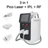 Bärbar 3 i 1 E-LIGHT OPT LPL Permanent hårborttagning Nd YAG Laser 755nm Kolskal Tatuering Removal RF Face Lift Skin Föryngring Skönhetsmaskin