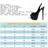 Seksi Kadınlar Elbise Pompaları Düğün Fetiş Ayakkabı 16cm Yüksek Topuklu Peep Toe Platform Patent Patent Deri Nighclub Ayakkabı Siyah