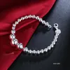 Lien, chaîne 925 en argent Sterling boule forme perles Popcorn Bracelet pour les femmes mariage fiançailles fête bijoux de mode