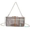 New Crystal Money Usd Diamond Barrel-shaped Party Purse Clutch Bags Dinner Purses and Handbags Dollar Design Luxury