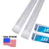 V-Shaped 2ft 4ft 6ft 8ft Cooler Door Tubes LED T8 Integrated Shop Lights 144W V-Shanpd 4 6 Row Luminaire Stock In USA 25 Pack USALIGHT