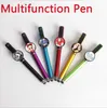 Sublimation stylo Gel blanc tactile stylos de téléphone portable crayon neutre multifonctionnel avec support de téléphone cadeau de noël