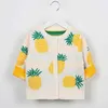 Autumn Winter Baby Boys Girls Pineapple Cardigan Coat Children Clothing Long Sleeve Knitted Kids 210429