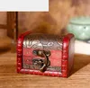 Vintage Jewelry Box Organizer Storage Case Mini Wood Flower Pattern Metal Container Handmade Wooden Small Boxes SN2902