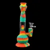 Water Glass Cokah Beaker Bong Oil Bog Bongs Pipe Bubbler Dab Буровые установки Красочные пчелиные табаки