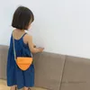 Señora estilo niños bolsos monedero niñas carta apliques triángulo princesa mensajero bolsa diseñador niños perlas cadena solo hombro5020056