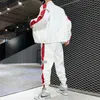 2021 Casual Set da uomo Patchwork Hip Hop Stile college Stile coreano 2 pezzi Streetwear Fitness Tuta da uomo Taglia cinese XS-3XL X0610