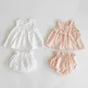 0-2Yrs Summer Kids Girl Suit Clothes Infant Baby Girls Sleeveless Top + Lantern Pants 2Pcs Clothing Sets 210429