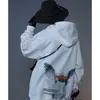 Erkek 2021 Hip Hop Streetwear Harajuku Kazak Melek Tanrı Baskılı Hoodie Cep Pamuklu Polar Kazak Gri Kapşonlu Sweatshirt Q0831