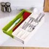 YOMDID Practical Kitchen Cutlery Storage Tray Spoon Knife Fork Tableware Organizer PP Container Tableware Separation Storage 211110