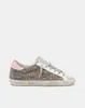 Mode Super Star Hi Casual Sneakers Skor Gletter Läder Camo-Print Low-Top Sneakers Golden Designer Do-old Dirty Slide Mid-Top Kvinnor Män Stl 36-46