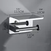 Porta carta igienica in acciaio inox 304 Portasciugamani da bagno Portarotolo in tessuto Scatola per montaggio a parete Staffa per telefono 210720