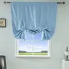Curtain & Drapes ICECUR Kitchen Short Curtains Thicken Fabric Roman For Living Room Window Treatment Door Blackout Home Decor