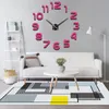 Grote Wall Clock 3D Spiegel Sticker Unieke Groot Nummer Horloge DIY Decor Art Decal Home Moderne Decoratie