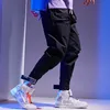 Elastyczna talii Design Harem Pant Mężczyźni Streetwear Punk Hip Hop Hop Casual Spodnie Joggers Męskie Dancing Supry Dresy GW244 Spodnie męskie