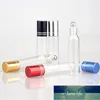 Großhandel 10 ml Reise transparente Glasrolle auf Parfümflasche für ätherische Öle leere Kosmetikbehälter mit Stahlperlen