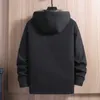 EAEOVNI, chaqueta con capucha para hombre, Otoño Invierno, sudadera informal con capucha, Color sólido, chaquetas para hombre, ropa de calle japonesa de manga larga, ropa para hombre 210818