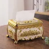 European style acrylic tissue box luxury KTV hotel Paper case rack desk home office bar accessories