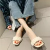 New Solid Fashion Women Slippers Summer Pumps Shoes Outside Shallow Casual Student 7cm High Heels Female Slides zapatos de mujer X0523