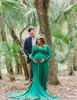 Lange Schwanz Umstandskleider für Fotoshooting Umstandsfotografie Requisiten V-Ausschnitt Maxikleider für schwangere Frauen Schwangerschaftskleidung Y0924