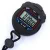 Outdoor Sport Stopwatch Professional Handheld Digital LCD Wyświetlacz Sporty Running Timer Chronograph Licznik Zegarki z paskiem Rra9652