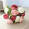 Ghirlande di fiori decorativi Sposa con bouquet Simulazione Decorazione domestica Fiore artificiale Loto Compleanno Ragazza Seta