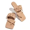 2021 nouvelle marque pantoufles armure cuir femmes sandale dames pince orteil plat décontracté diapositives été en plein air plage femme tongs FDGRET