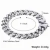 Davieslee Matte Polished Mens Curb Cuban Link Chain 316l Stainless Steel Bracelet 15 Mm Dhbm109