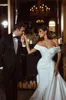 Элегантный атлас 2022 русалка свадебные платья с съемным поездом свадебные платья из бисера с плечами Vestido de Novia