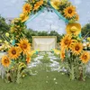 180cm (5.9 Feets) Solros Simulering Blomma Singel Bukett Daisy Tree Wedding Centerpieces Road Guide Props Barn Room Ornament