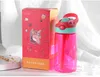 17oz Sippy Cup Clear Water Bottle Kids Tumbler Plastic 480ml Nursing Bottles for Toddler 4 Colors BPA free
