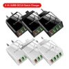 Chargeur mural USB multi-ports Charge rapide 3.0 Adaptateur secteur de voyage 4 ports pour iPhone Samsung Smartphones
