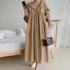 Minimalism Lantern Sleeve Korean Dresses Female Spring Autumn Chic Hooded Collar Casual Ladies Runway Dress 210510