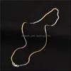 Цепочки ожерелья подвески ювелирные украшения Chopin Chain 925 Стерлинговая стерлинга Трехцветная золотая платиновая розовая комбинация длинная 40 45 50 55