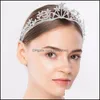 Gioielli da sposa Jewelryfashion Vintage Lussuoso Fatto a mano Lucido Fermaglio per capelli Crystal King Queen Crown Aessories Drop Delivery 2021 Aj4F8