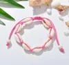 Trendiga Handgjorda Havskal Charm Armband För Kvinnor Bohemian Beach Seashell String Rope Kedjor Fashion Boho Smycken Partihandel