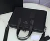 Valigetta da uomo di design in tela di nylon nera borsa per laptop impermeabile di alta qualità borsa da ufficio di grande capacità retrò moda220Q