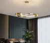 Postmodern Art Restaurant LED Chandelier Lamp Nordic Designer irregular Gold Hanging Living Room Bedroom Home Decoration Light