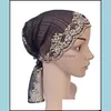 Beanie / SKL Şapkalar Şapkalar, Atkılar Eldivenler Moda Aessories Kadınlar Müslüman İç Şapka Beanie Saç Dökülmesi Dantel Kap Türban Başörtüsü İslam Kimya