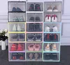 The latest 33X24X14CM thick folding transparent shoe storage box, multi-functional and large-capacity, a variety of styles to choose from, support customization