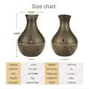 130ml Led Essential Oil Diffuser Humidifier Usb Wood Grain Air Aroma LED therapy 210709