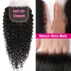 Wholesale Hair Curly 5x5 HD Lace Closure Brazilian Remy Human Hair 1PCS