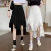 WERUERUYU Vintage Mermaid Skirt Women Autumn Fashion Sexy Bodycon Skirt Black Slim Ruffle Ladies Skirts High Waist 210608