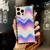 Luxury Bling Square Rainbow Wave Glitter Custodie per iPhone 12 PRO MAX XSMax X XR Shinning Round Particles Cover IP 13 Mini 11 PROMAX 7 Plus 8 6S Case